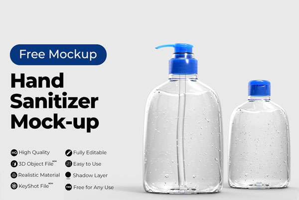 Free Sample Hand Sanitizer Mockup