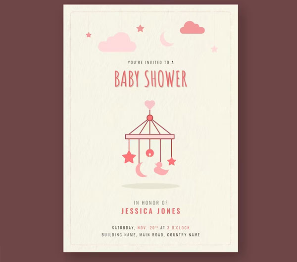 Free Simple Baby Event Flyer Templates