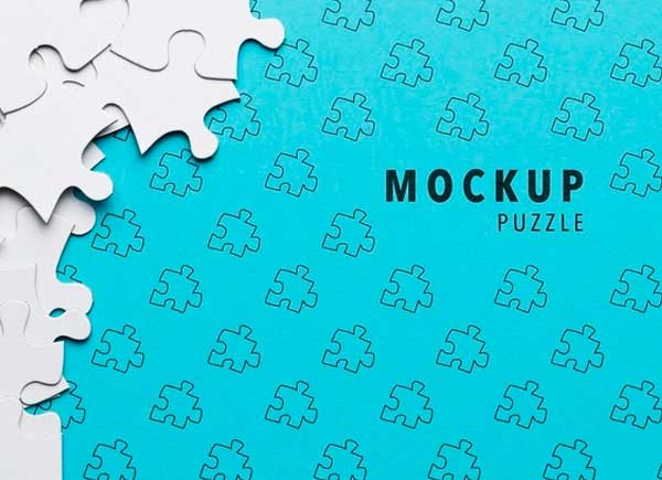 Free Simple Puzzle Mockup