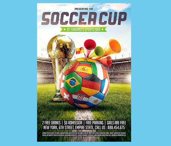 Free Soccer Sports Cup Event Flyer Template