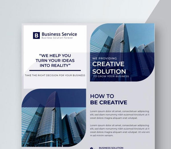 Free Solution Corporate Flyer Design Template