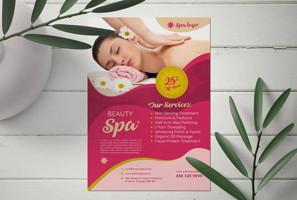 Free Spa Flyer Template in Photoshop