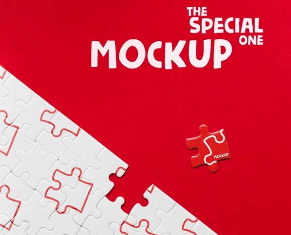 Free Special Piece Puzzle Mockups