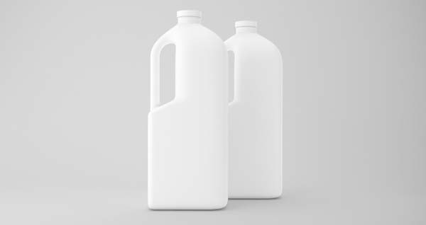 Free Square Plastic Bottle Mockup