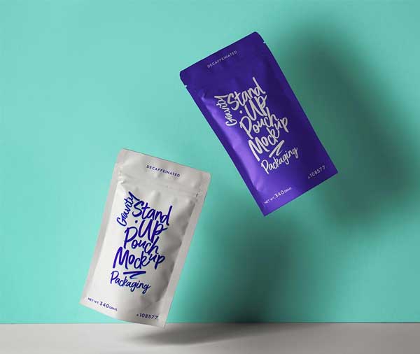 Free Stand Pouch Mockup