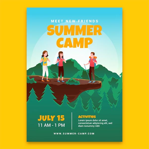 Free Summer Camp Poster Template