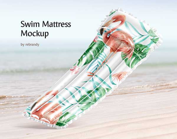 Free Swim Mattress Mockup