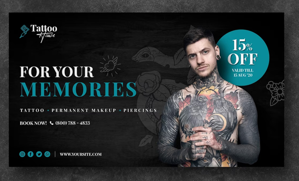 Free Tattoo Banner Template