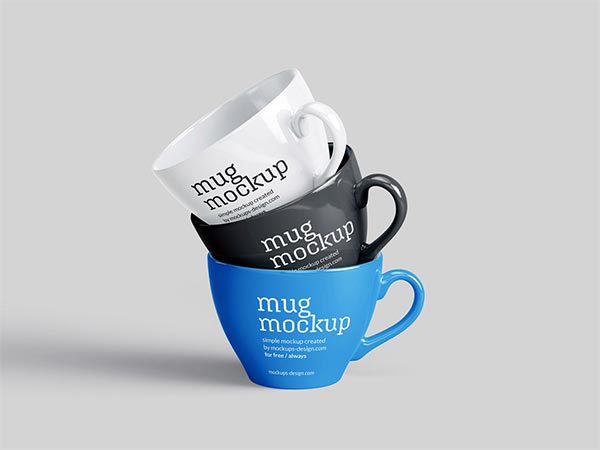 Free Tea & Coffee Mug Mockup PSD