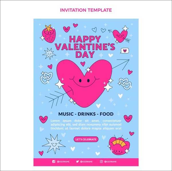 Free Valentines Day Invitation Template