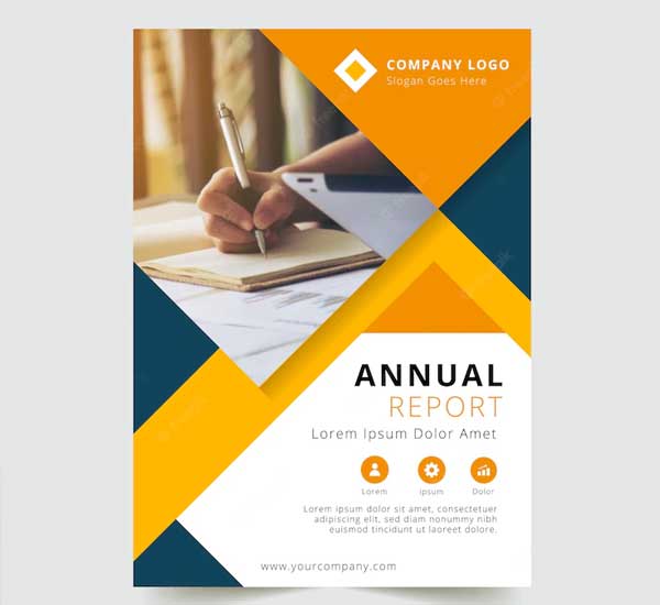 Free Vector Annual Report Design