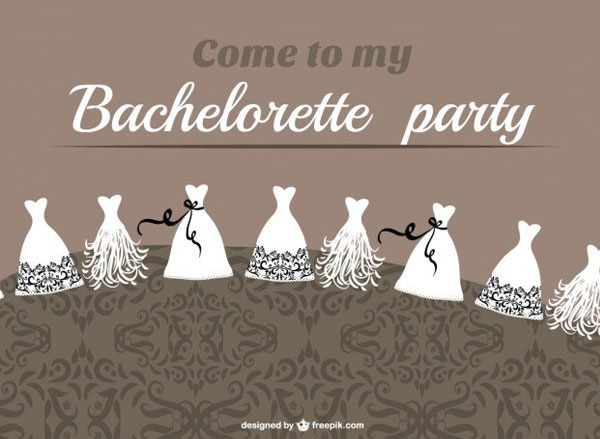 Free Vector Bachelorette Party Invitation Template
