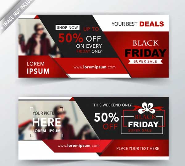 Free Vector Black Friday Banners