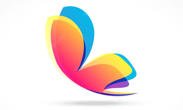 Free Vector Colorful Butterfly Logo