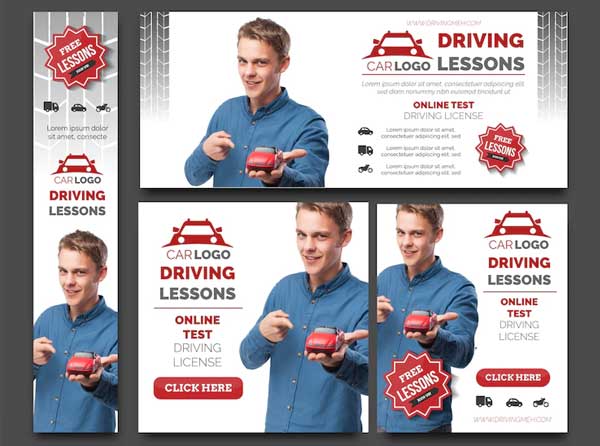Free Vector Driving School Brochure Templates