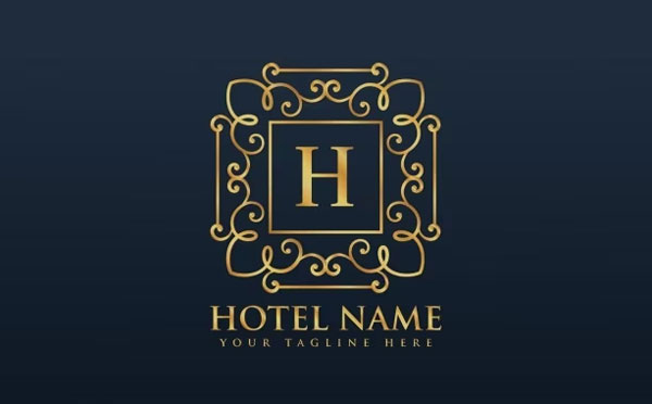 Free Vector Elegant Ornamental Hotel Logo