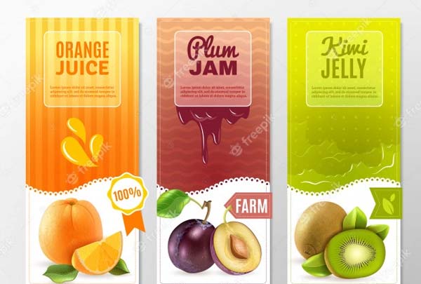 Free Vector Fruits Ad Banners Template