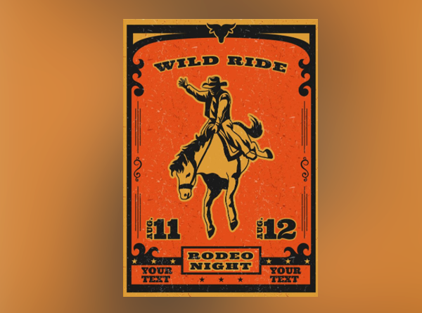 Free Vector Horse Flyer Design