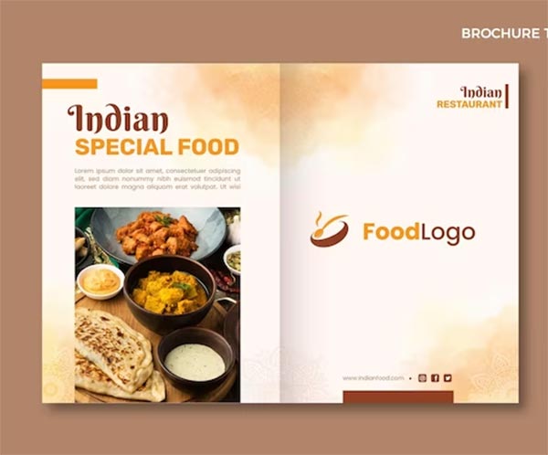 Free Watercolor Food Brochure Design