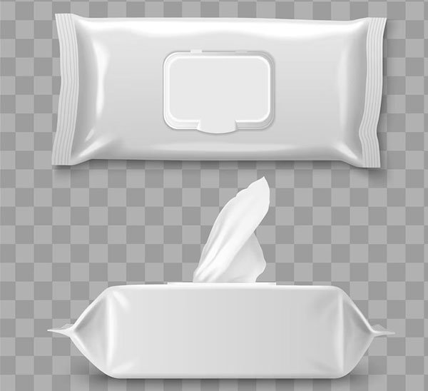 Free Wet Tissues Mockup