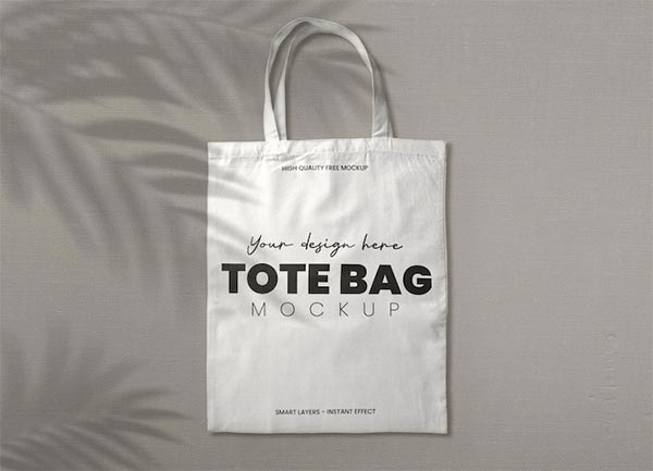 Free White Tote Bag Mockup
