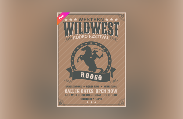 Free Wooden Horse Flyer Template