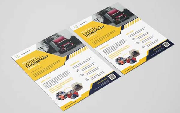 Freight Transport Agency Flyer Design Templates