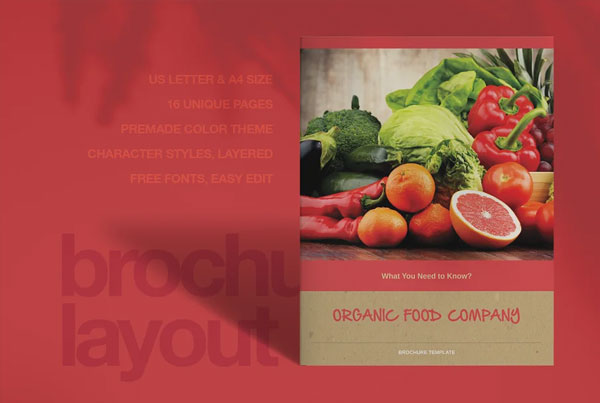 Fresh Organic Food Brochure Template