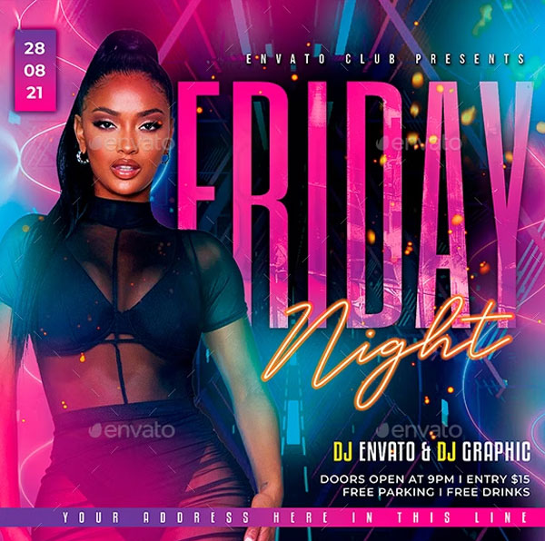 Friday Late Night Flyer Template
