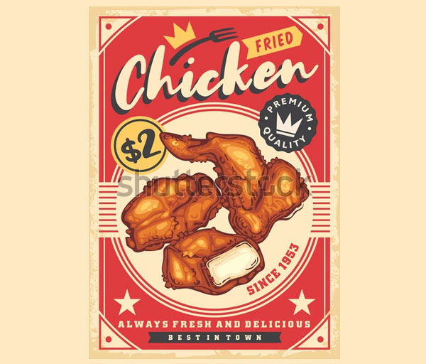 Fried Chicken Flyer Design Template