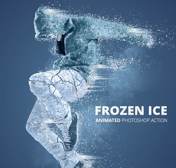 Frozen Ice Gif Animated Photoshop Action