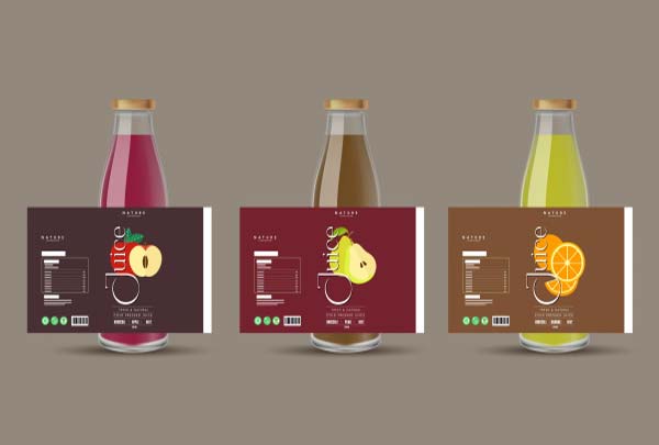 Fruit Vector Juice Labels Templates