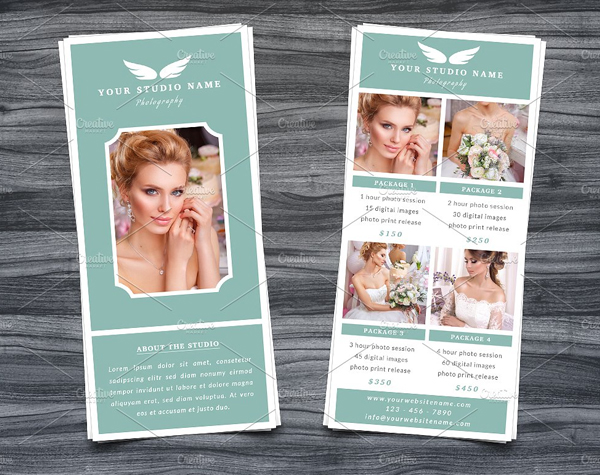 Fully Editable Photography Rack Card Template