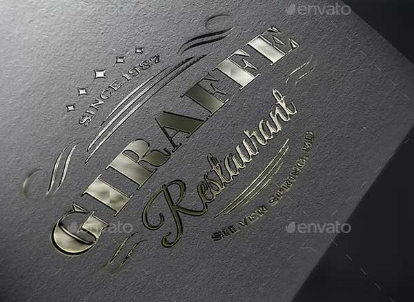 Fully Layered Photoshop Paper Logo MockUp