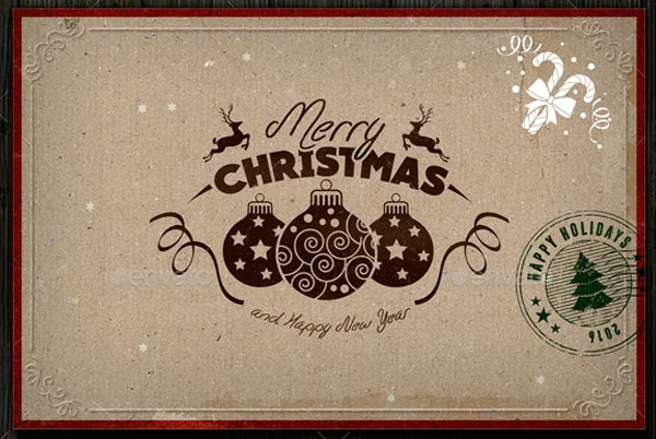 Fully Layered Vintage Christmas Cards