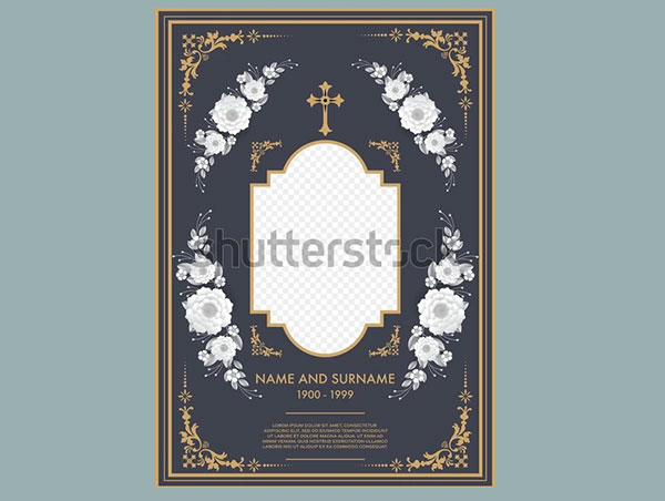 Funeral Card Vector Templates