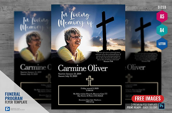 Funeral Program Flyer Design