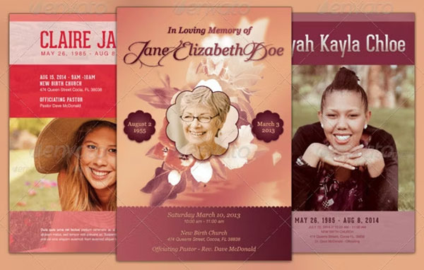 Funeral Program Flyers Bundle