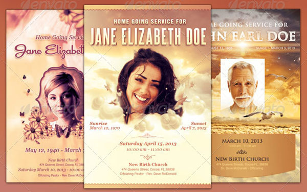 Funeral Program Templates Bundle