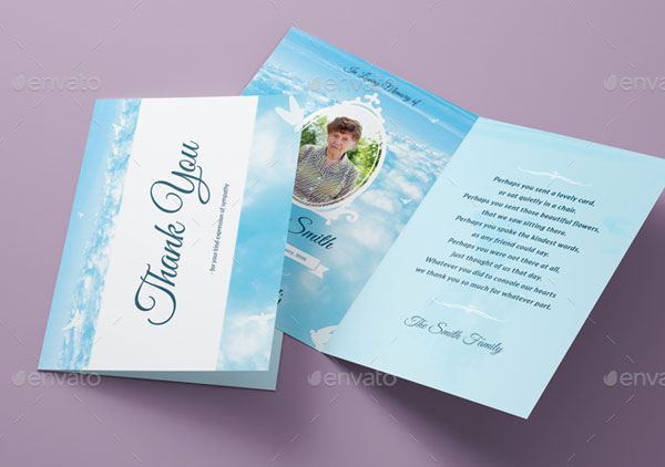 Funeral Thank You Card Printable Template
