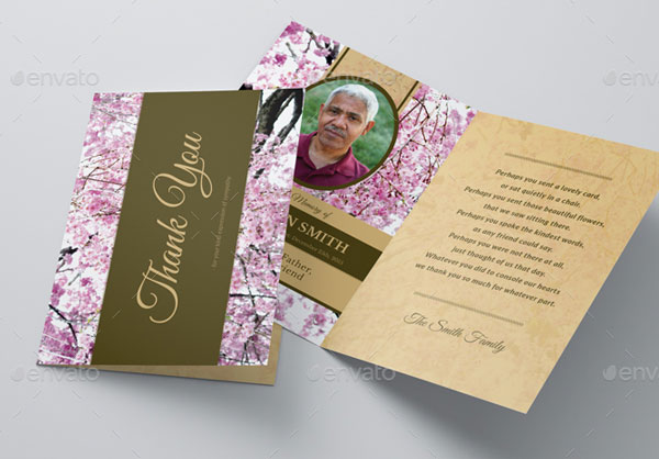 Funeral Thank You Card Template