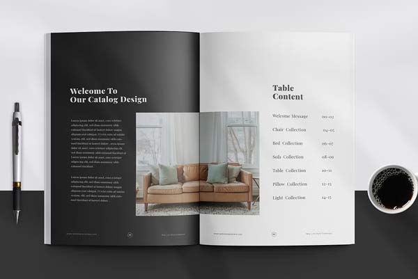 Furniture Catalog Printable Template