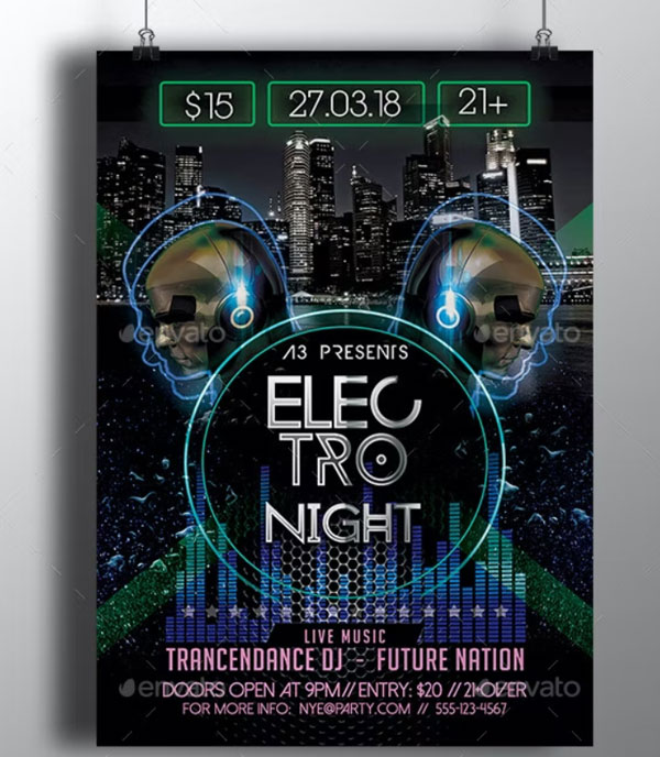 Future City Glow Flyer Template