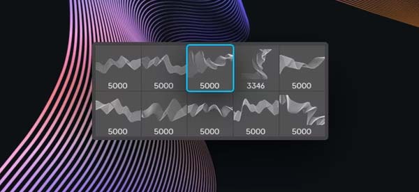 Futuristic Linear Waves Photoshop Brushes