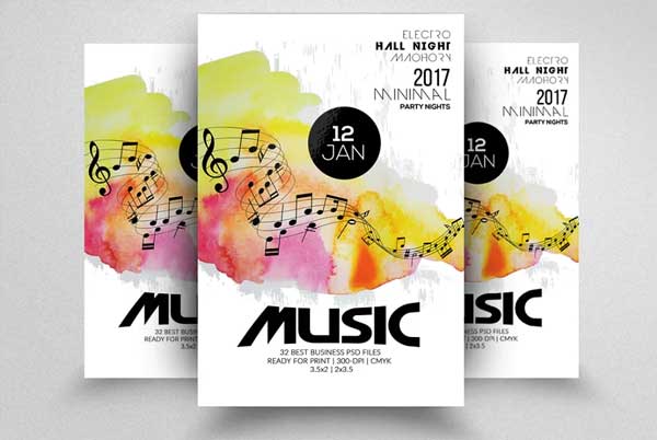 Futuristic Music Party Flyer Template