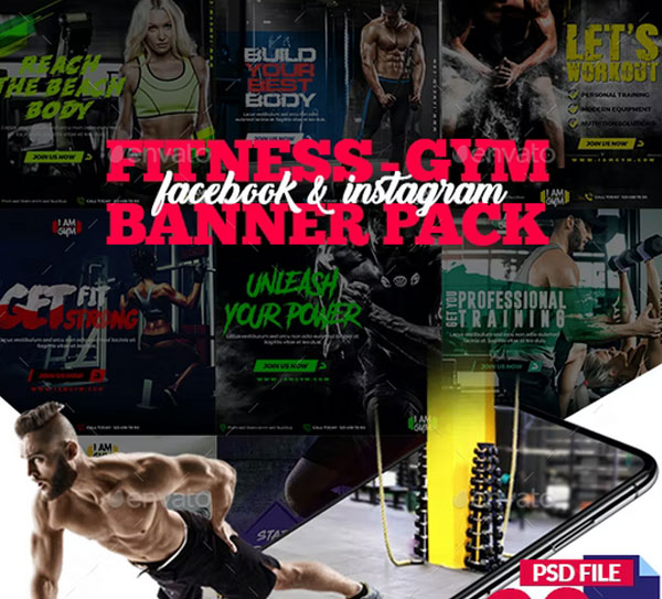 GYM Instagram Banners Pack
