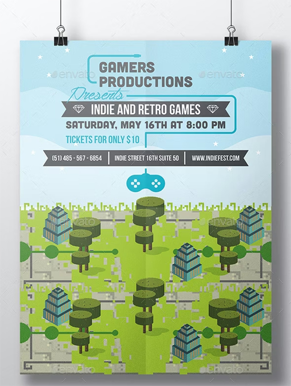 Game Festival Poster Template