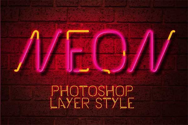 Game Neon Photoshop Layer Style