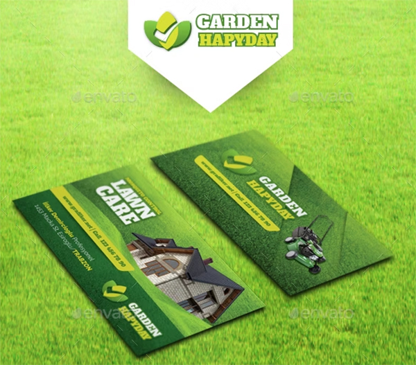 Garden Landscape Business Card PSD Template