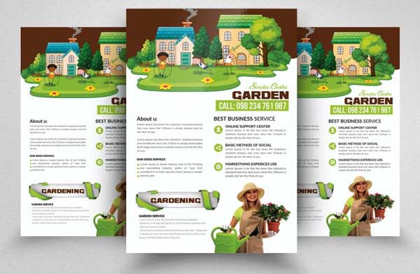 Garden Service PSD Flyer Design